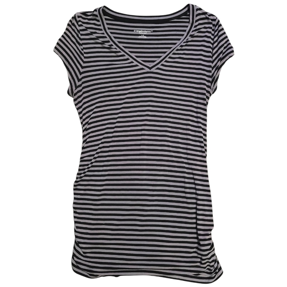 LIZ LANGE Ruched Maternity Top L